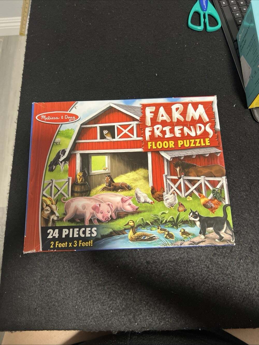 Melissa and Doug Farm Friends Floor 24 Piece Puzzle 2x3 Feet #4428